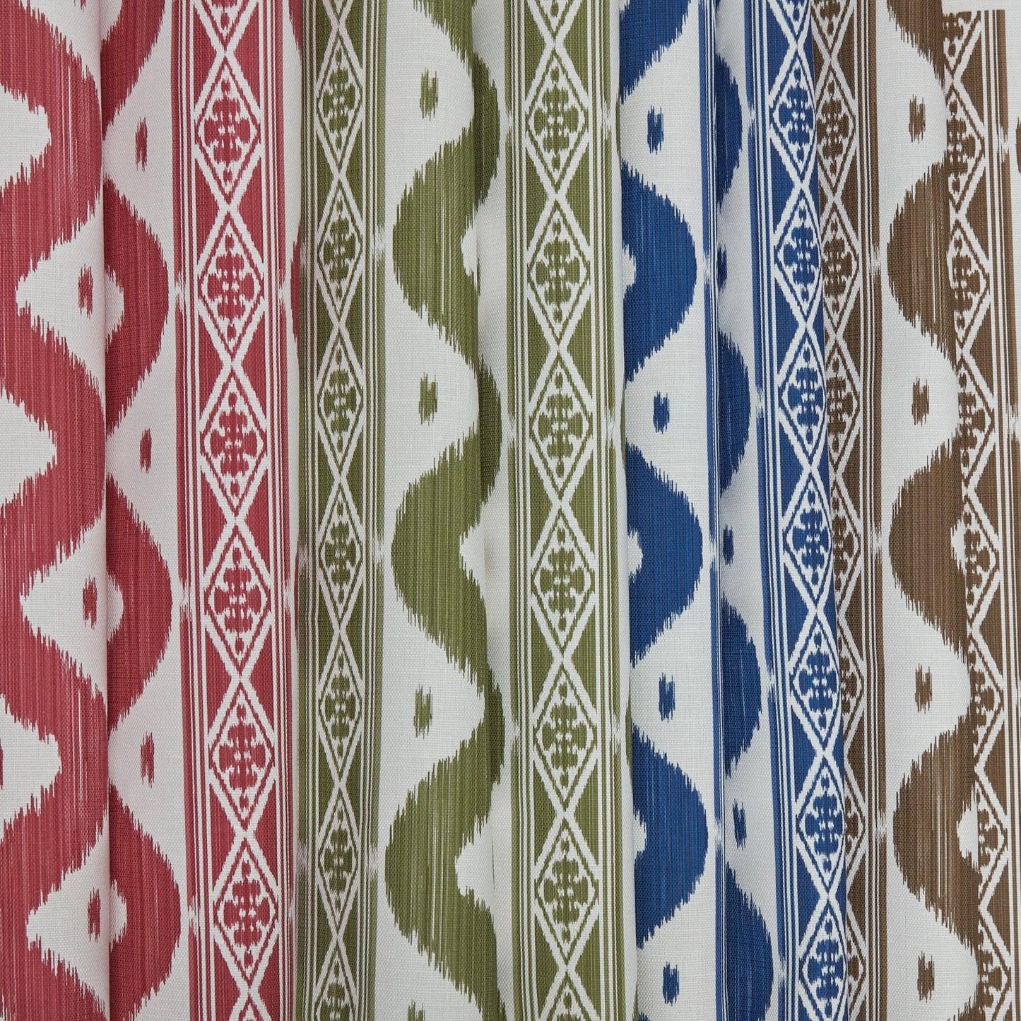 Raspberry Pink Ikat Stripe Fabric