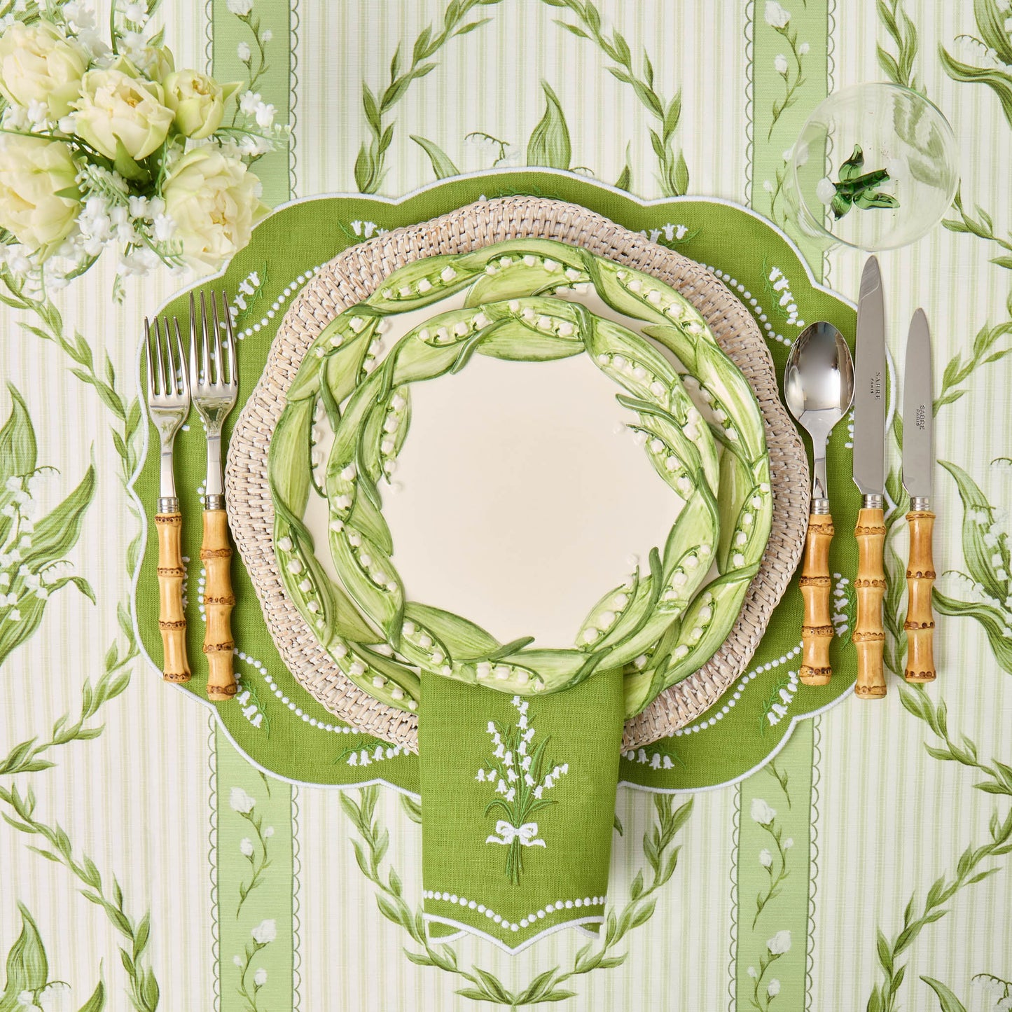 Lily of the Valley Dinner & Starter Plates (Set of 4)